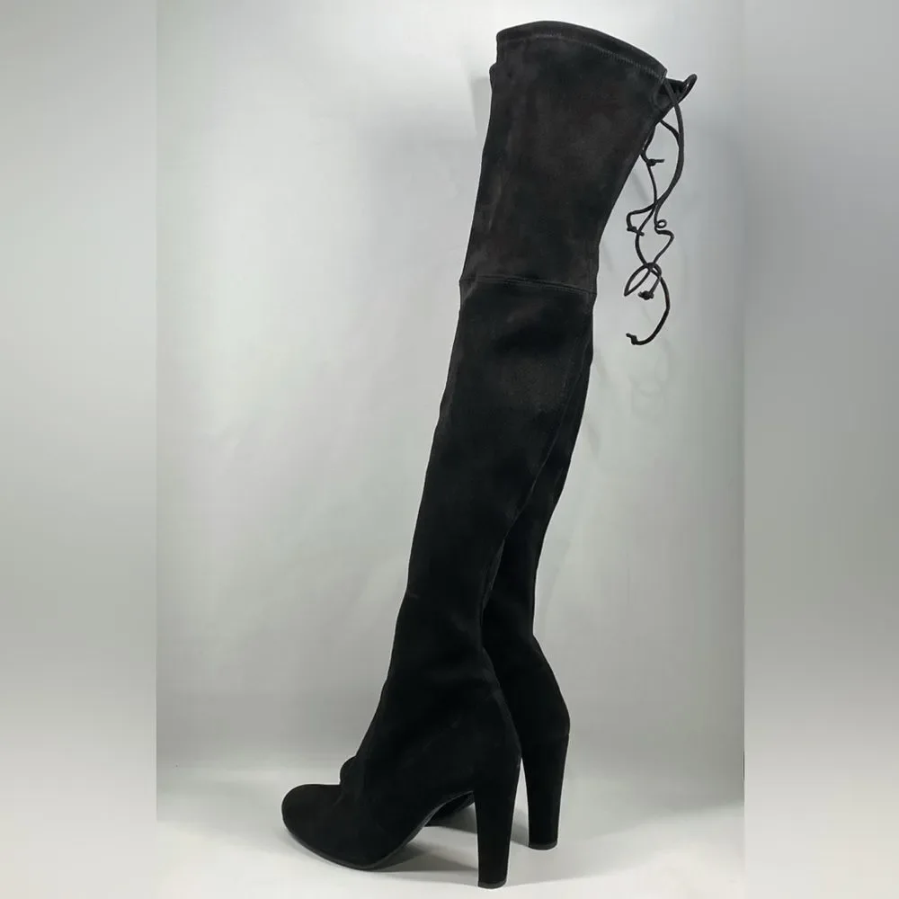 Stuart Weitzman Highland Block Heel Suede Over The Knee Boots size 9